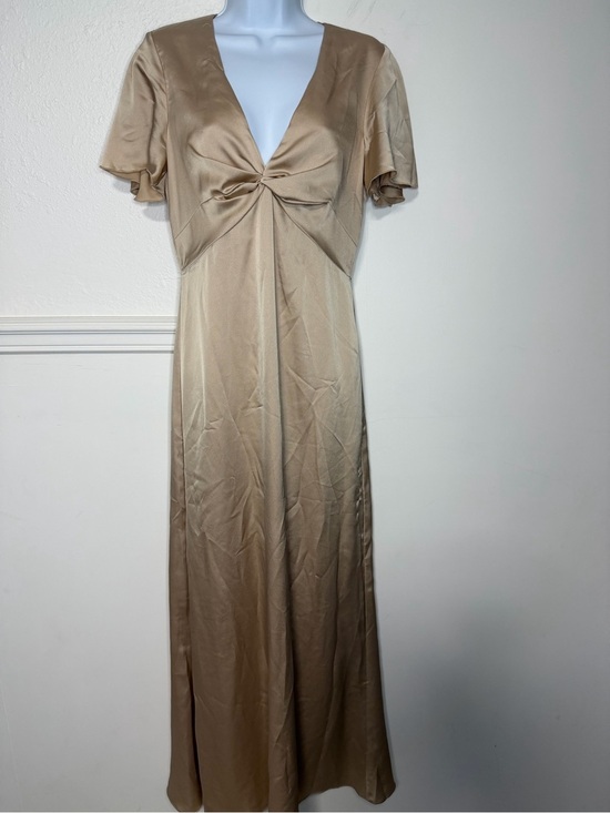 Show Me Your MuMu Dresses & Skirts - Show Me Your MuMu Gold-Tan Twist-Front Maxi Dress size S